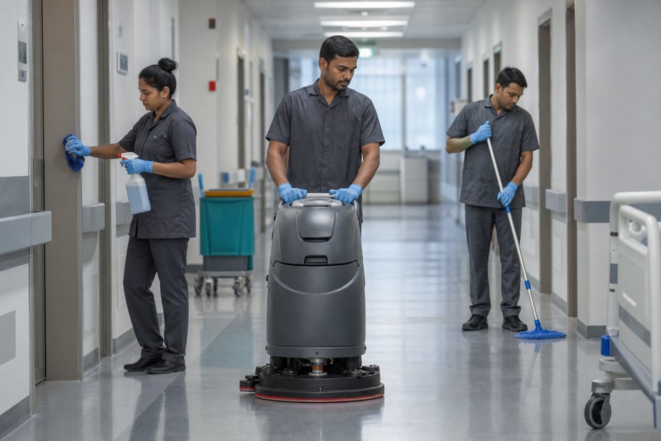 Hospital Cleaning — institutional service crew